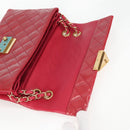 CHANEL Matelasse Chain Shoulder Bag Enamel Pink Gold CC Auth 138996A-16