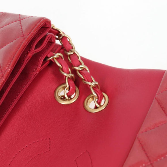 CHANEL Matelasse Chain Shoulder Bag Enamel Pink Gold CC Auth 138996A