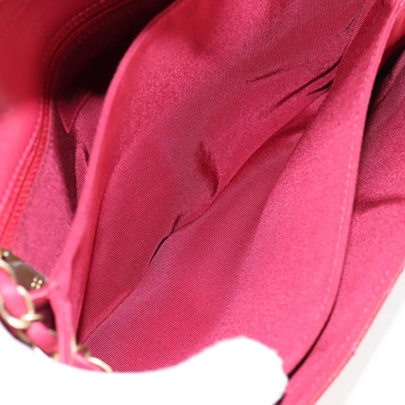 CHANEL Matelasse Chain Shoulder Bag Enamel Pink Gold CC Auth 138996A