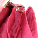 CHANEL Matelasse Chain Shoulder Bag Enamel Pink Gold CC Auth 138996A-22