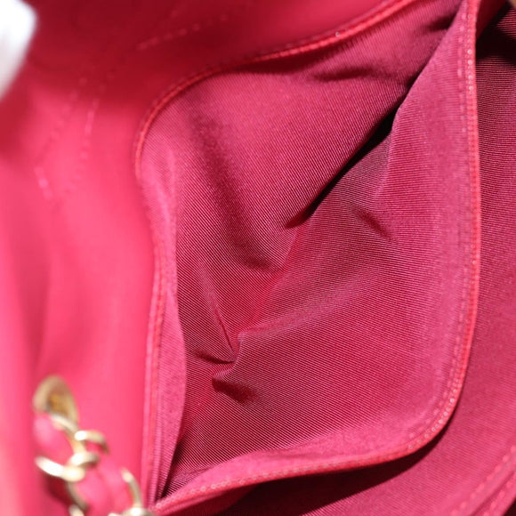 CHANEL Matelasse Chain Shoulder Bag Enamel Pink Gold CC Auth 138996A