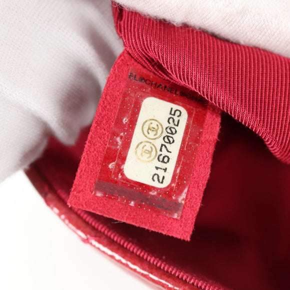 CHANEL Matelasse Chain Shoulder Bag Enamel Pink Gold CC Auth 138996A