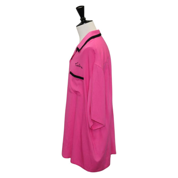 CELINE Short Sleeved T Shirt Rayon Pink Auth 138998