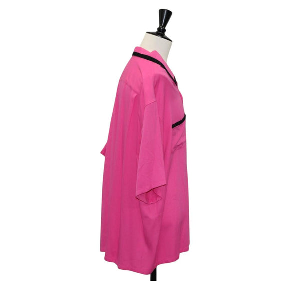 CELINE Short Sleeved T Shirt Rayon Pink Auth 138998