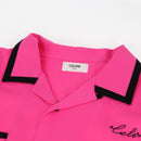CELINE Short Sleeved T Shirt Rayon Pink Auth 138998-5