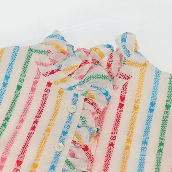 GUCCI Pne Piece Cotton Multicolor Auth 138999