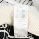 LOUIS VUITTON Knitted Fabrics Musical Note Pattern Wool XS White Auth 139001-11