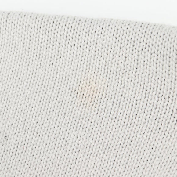 LOUIS VUITTON Knitted Fabrics Musical Note Pattern Wool XS White Auth 139001