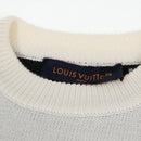 LOUIS VUITTON Knitted Fabrics Musical Note Pattern Wool XS White Auth 139001-5