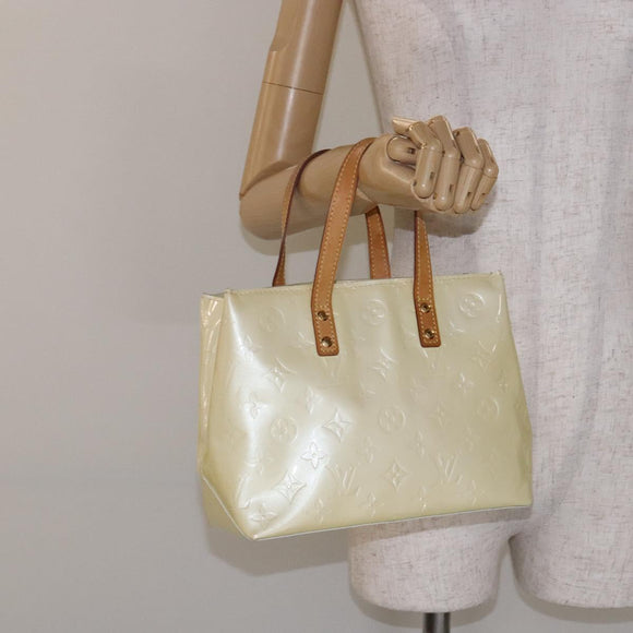 LOUIS VUITTON Monogram Vernis Reade PM Hand Bag Perle M91336 LV Auth 139003
