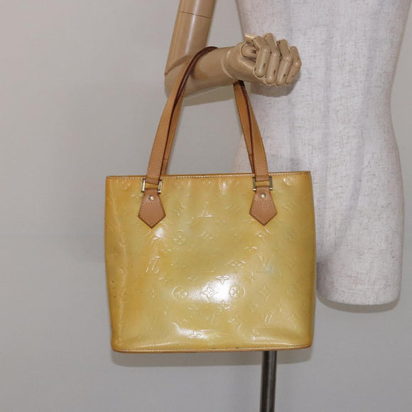 LOUIS VUITTON Monogram Vernis Houston Hand Bag Gris M91053 LV Auth 139004