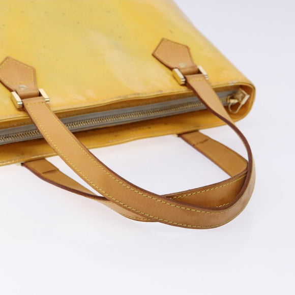 LOUIS VUITTON Monogram Vernis Houston Hand Bag Gris M91053 LV Auth 139004