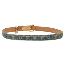 LOUIS VUITTON Monogram Denim Ceinture Belt Blue M6921U LV Auth 139005 - 0