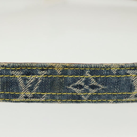 LOUIS VUITTON Monogram Denim Ceinture Belt Blue M6921U LV Auth 139005