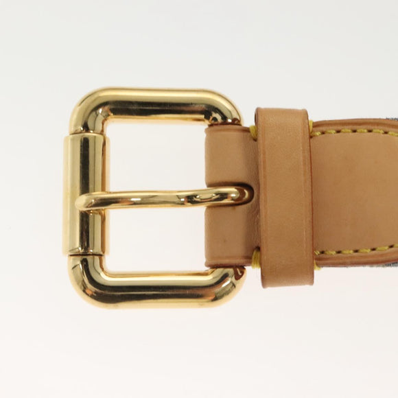 LOUIS VUITTON Monogram Denim Ceinture Belt Blue M6921U LV Auth 139005