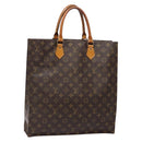 LOUIS VUITTON Monogram Sac Plat Hand Bag M51140 LV Auth 139007-1