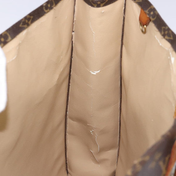 LOUIS VUITTON Monogram Sac Plat Hand Bag M51140 LV Auth 139007