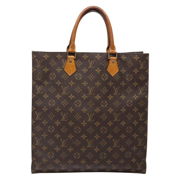 LOUIS VUITTON Monogram Sac Plat Hand Bag M51140 LV Auth 139007