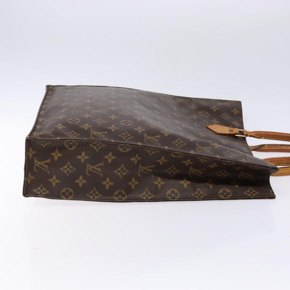 LOUIS VUITTON Monogram Sac Plat Hand Bag M51140 LV Auth 139007