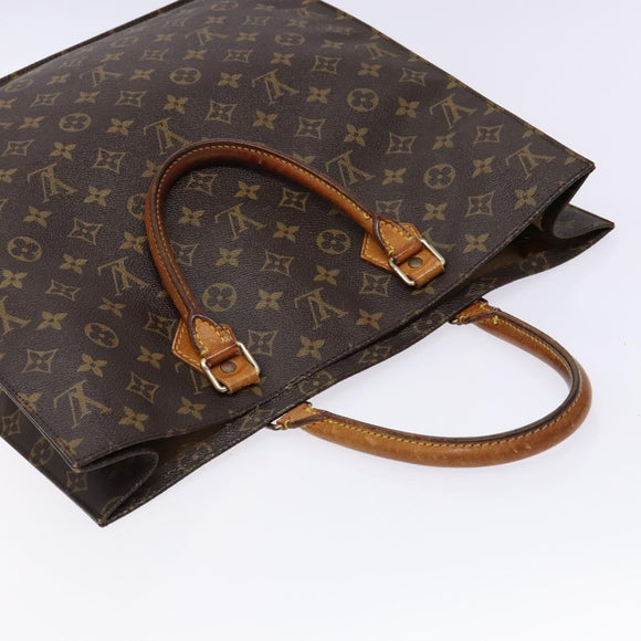 LOUIS VUITTON Monogram Sac Plat Hand Bag M51140 LV Auth 139007