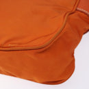 PRADA Shoulder Bag Nylon Orange Silver Auth 139008-17