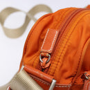 PRADA Shoulder Bag Nylon Orange Silver Auth 139008-8