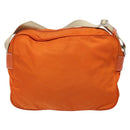 PRADA Shoulder Bag Nylon Orange Silver Auth 139008-2