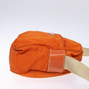 PRADA Shoulder Bag Nylon Orange Silver Auth 139008-3