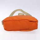 PRADA Shoulder Bag Nylon Orange Silver Auth 139008-5
