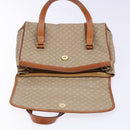 CELINE Macadam Canvas Shoulder Bag Beige Gold Auth 139013-15