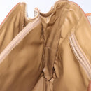 CELINE Macadam Canvas Shoulder Bag Beige Gold Auth 139013-19