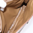 CELINE Macadam Canvas Shoulder Bag Beige Gold Auth 139013-22