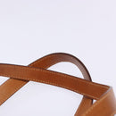 CELINE Macadam Canvas Shoulder Bag Beige Gold Auth 139013-8