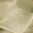 CHANEL Matelasse Chain Shoulder Bag Lamb Skin White Gold CC Auth 139015-20