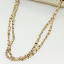 CHANEL Matelasse Chain Shoulder Bag Lamb Skin White Gold CC Auth 139015-7