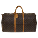 LOUIS VUITTON Monogram Keepall 55 Boston Bag M41424 LV Auth 139020-2