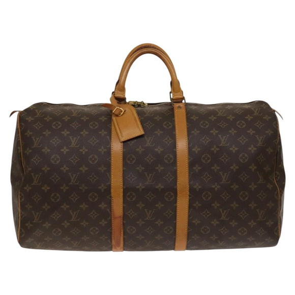LOUIS VUITTON Monogram Keepall 55 Boston Bag M41424 LV Auth 139020