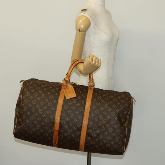 LOUIS VUITTON Monogram Keepall 55 Boston Bag M41424 LV Auth 139020