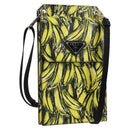 PRADA Smartphone Case Pouch Safiano Yellow 2ZH068 Auth 139022M-1