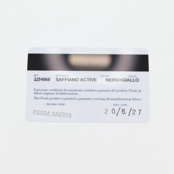 PRADA Smartphone Case Pouch Safiano Yellow 2ZH068 Auth 139022M