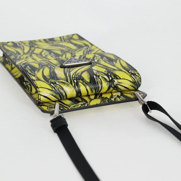PRADA Smartphone Case Pouch Safiano Yellow 2ZH068 Auth 139022M