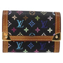 LOUIS VUITTON Monogram Multicolor Porte Monnaie Plat Purse M92656 LV Auth 139030-13