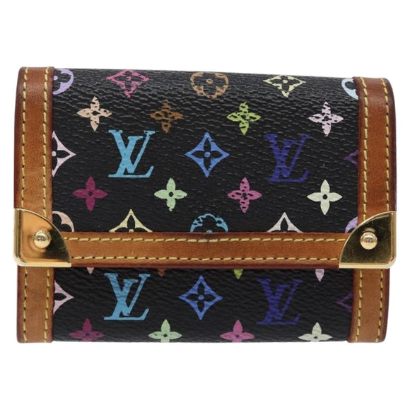 LOUIS VUITTON Monogram Multicolor Porte Monnaie Plat Purse M92656 LV Auth 139030