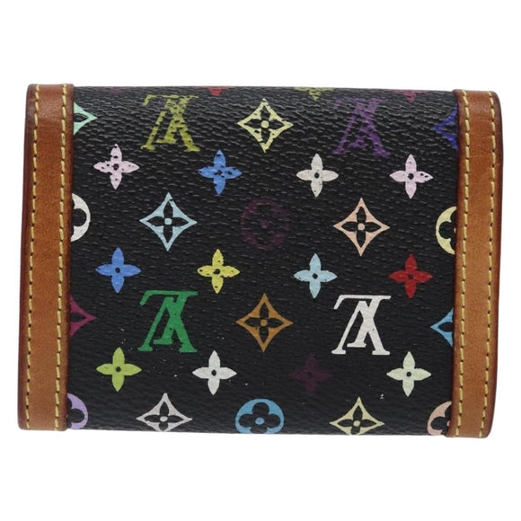 LOUIS VUITTON Monogram Multicolor Porte Monnaie Plat Purse M92656 LV Auth 139030