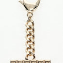CHANEL Key Holder metal Gold CC Auth 139035SAM-4