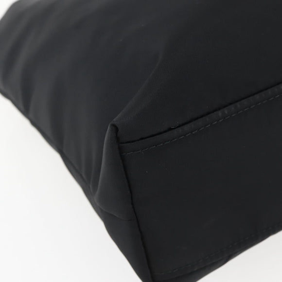 PRADA Hand Bag Nylon 2way Black Silver Auth 139041V