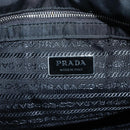 PRADA Hand Bag Nylon 2way Black Silver Auth 139041V-21