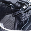 PRADA Hand Bag Nylon 2way Black Silver Auth 139041V-22