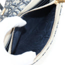 Christian Dior Oblique Trotter Canvas Chain Shoulder Bag Navy Gold Auth 139042M-24