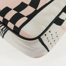 CHANEL Chain Cruise line Shoulder Bag Canvas Pink Silver CC Auth 139043V-18